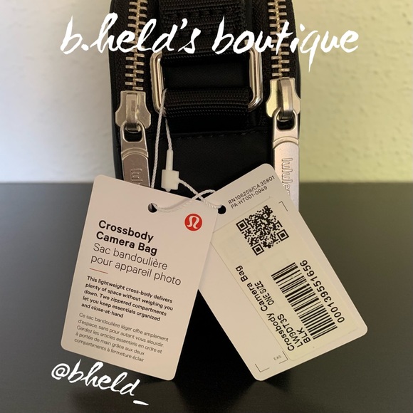 lululemon Crossbody Camera Bag 2L in Black with Silver Zipper Brand New NWT - Picture 3 of 16